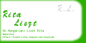 rita liszt business card